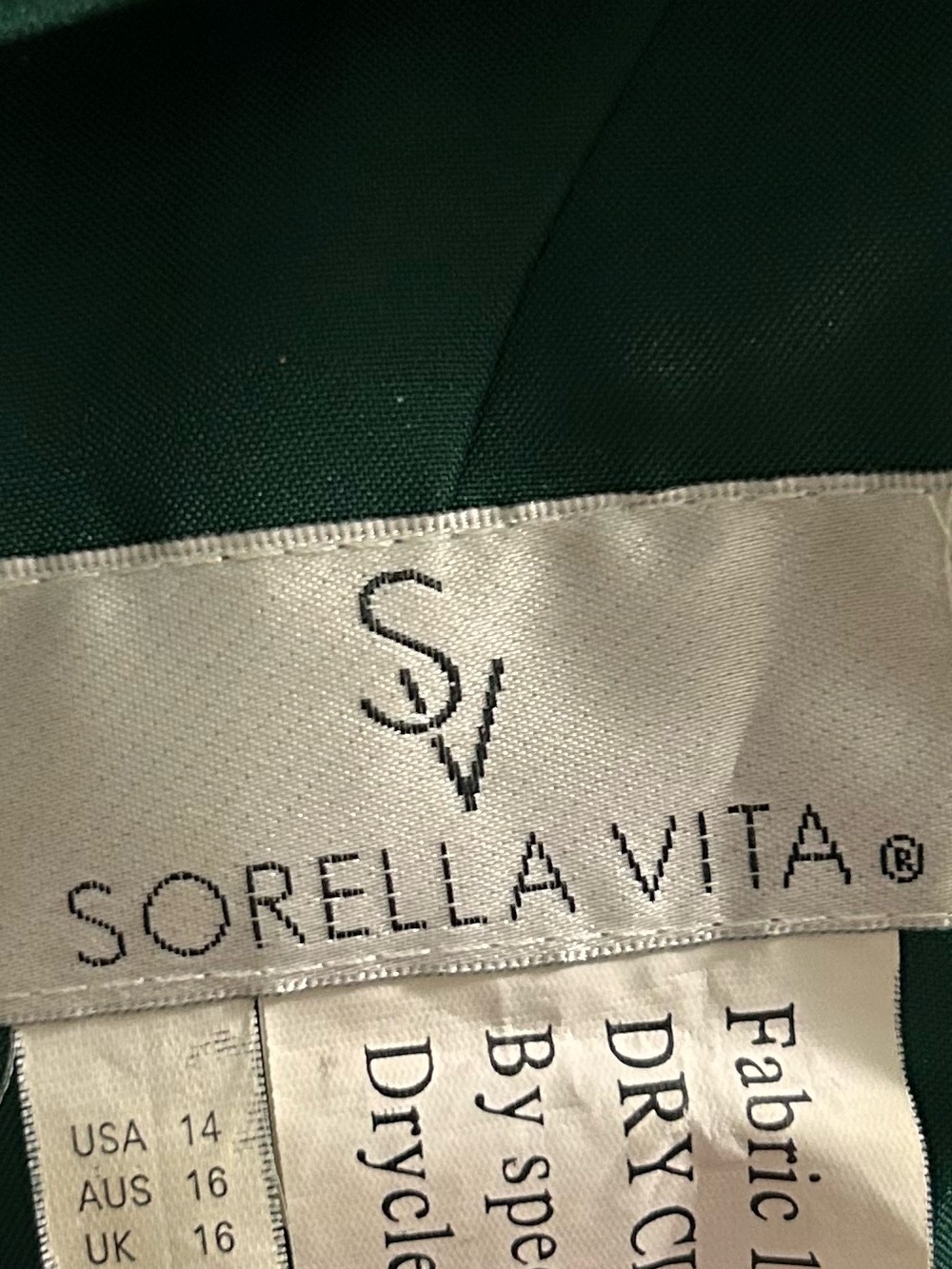 Emerald Green V-Neck Satin Evening Gown - Picture 13 of 17